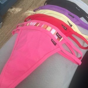 PINK V-String (6 pair SIZE M) NEW WITH TAGS